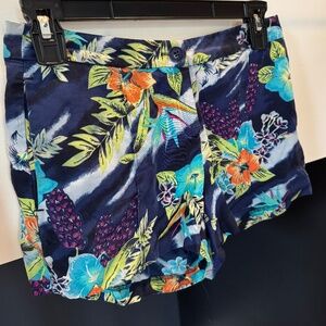 Trouvé Tropical Print Short